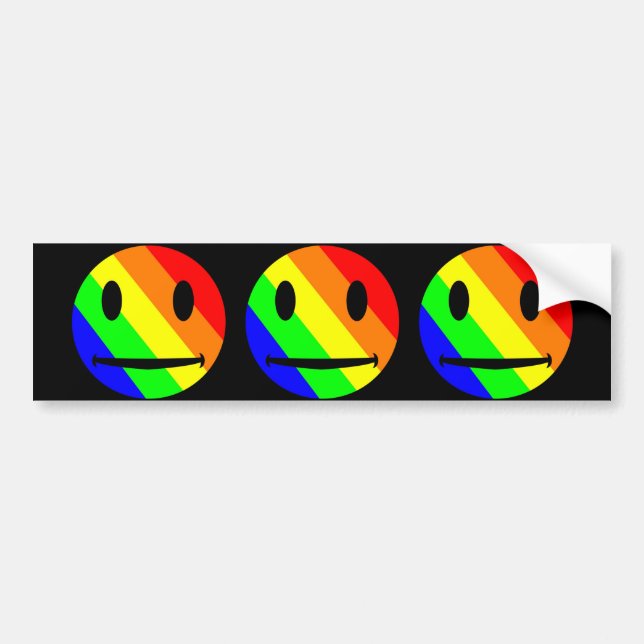 Rainbow Bumper Sticker Bildekal (Framsidan)