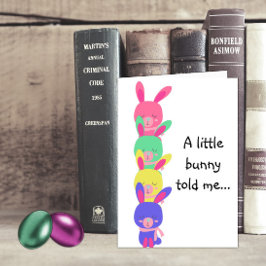Rainbow Bunnies Påsk Helgkort