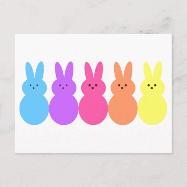 Rainbow Bunnies Vykort (Framsida)