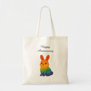 Rainbow Bunny - Lycklig-årsdagen Tygkasse