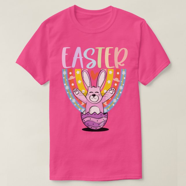 Rainbow Bunny Påskägg med Bunny T Shirt (Design framsida)