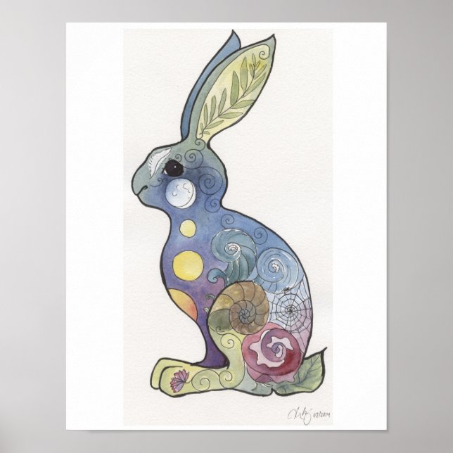Rainbow Bunny Poster (Framsidan)