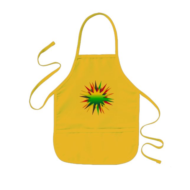 Rainbow Burst apron - välj stil & färg Barnförkläde (Framsidan)