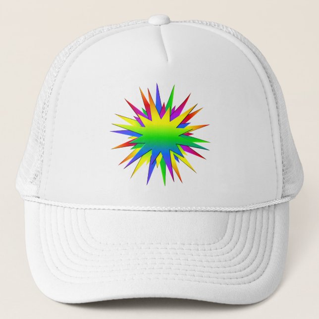 Rainbow Burst hat - välj färg Truckerkeps (Framsida)