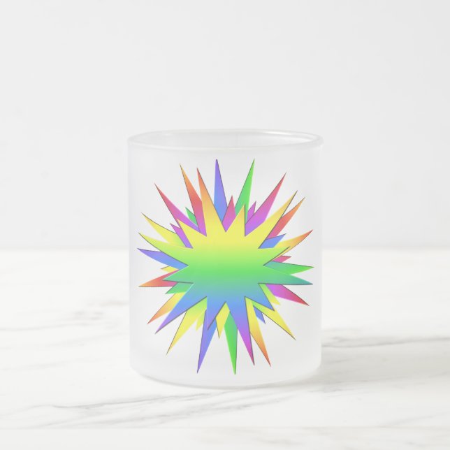 Rainbow Burst mugg - välj stil & färg (Center)