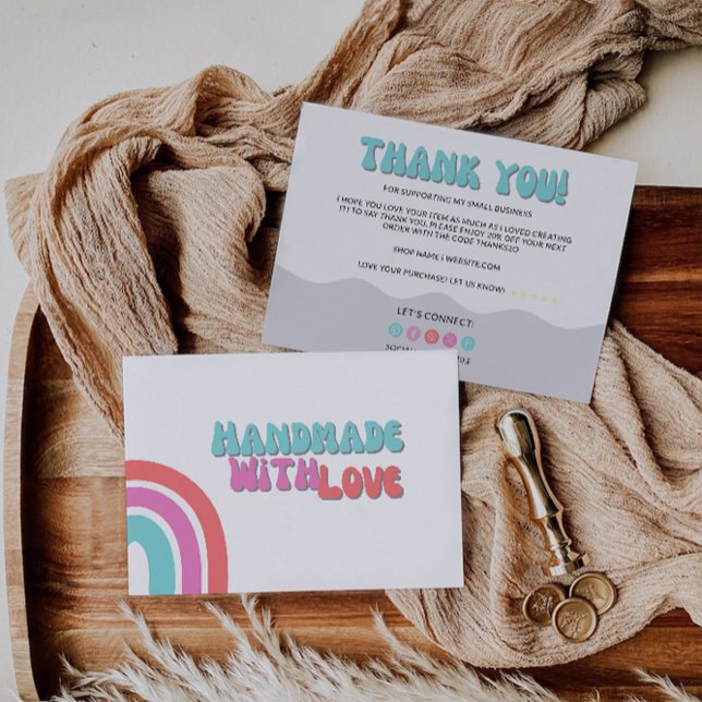 Rainbow Business - tackkort Tack Kort (Rainbow Business Thank You Card)