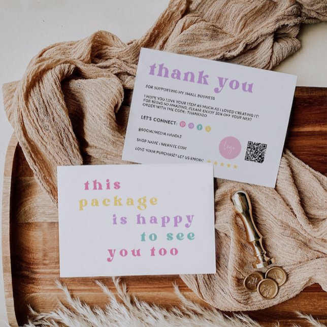 Rainbow Business - tackkort Tack Kort (Rainbow Business Thank You Card)