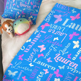 Rainbow butterflies användarnamn himlar blue Laure Fleecefilt