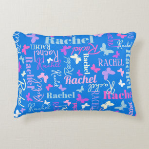 Rainbow butterflies eget namn himlar blue Rachel Prydnadskudde