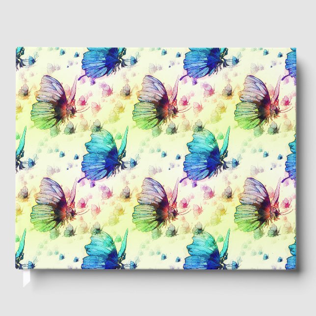 Rainbow Butterflies Guestbook Gästböcker (Framsida)