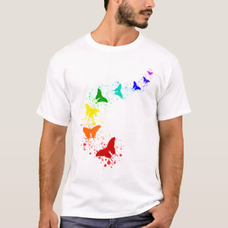 Rainbow Butterflies LGBT Gay pride T Shirt