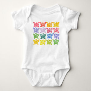 Rainbow Butterfly Baby Bodykostym T Shirt