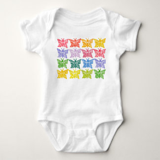Rainbow Butterfly Baby Bodykostym T Shirt