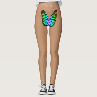 Rainbow Butterfly Bare Ben Leggings