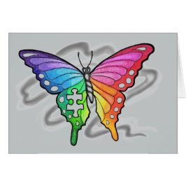 Rainbow Butterfly Hälsningskort