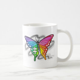 Rainbow Butterfly Kaffemugg