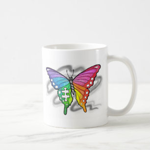 Rainbow Butterfly Kaffemugg