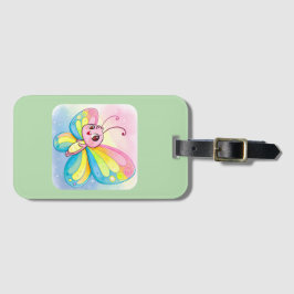 Rainbow Butterfly Luggage Tag Bagagebricka