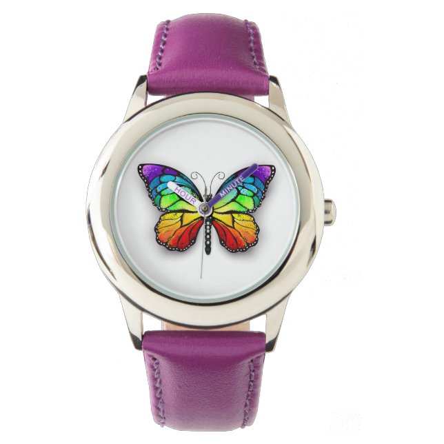 Rainbow butterfly Monarch Armbandsur (Framsida)