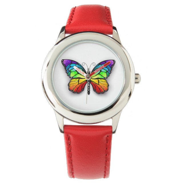 Rainbow butterfly Monarch Armbandsur (Framsida)