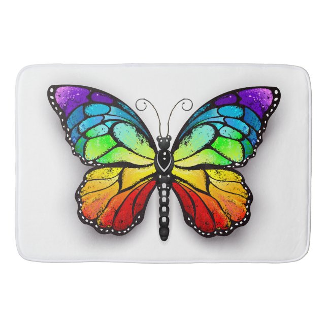Rainbow butterfly Monarch Badrumsmatta (Framsidan)