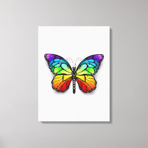 Rainbow butterfly Monarch Canvastryck