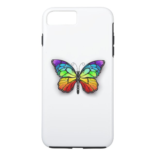 Rainbow butterfly Monarch Case-Mate iPhone Skal (Baksida)