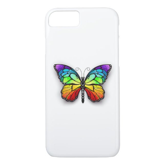 Rainbow butterfly Monarch Case-Mate iPhone Skal (Baksida)