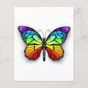 Rainbow butterfly Monarch Flygblad