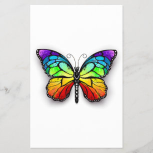 Rainbow butterfly Monarch Flygblad