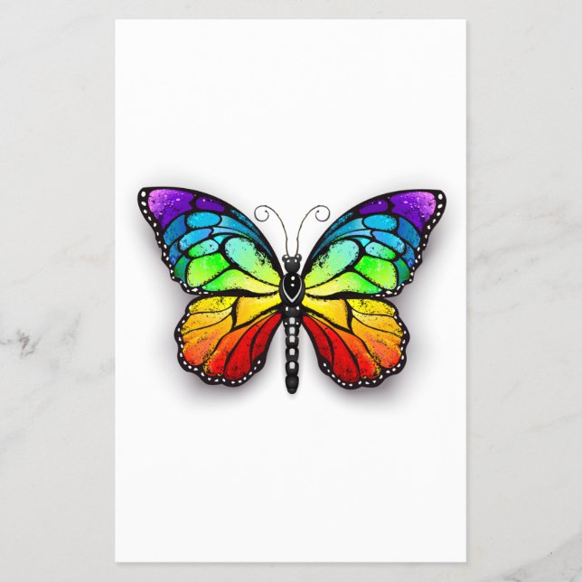 Rainbow butterfly Monarch Flygblad (Framsidan)