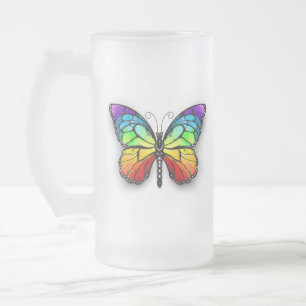 Rainbow butterfly Monarch Frostat Ölglas