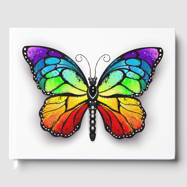 Rainbow butterfly Monarch Gästböcker (Framsida)