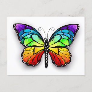 Rainbow butterfly Monarch Helg Vykort
