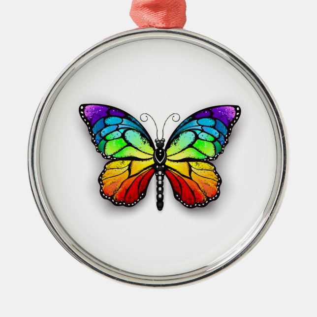 Rainbow butterfly Monarch Julgransprydnad Metall (Framsidan)