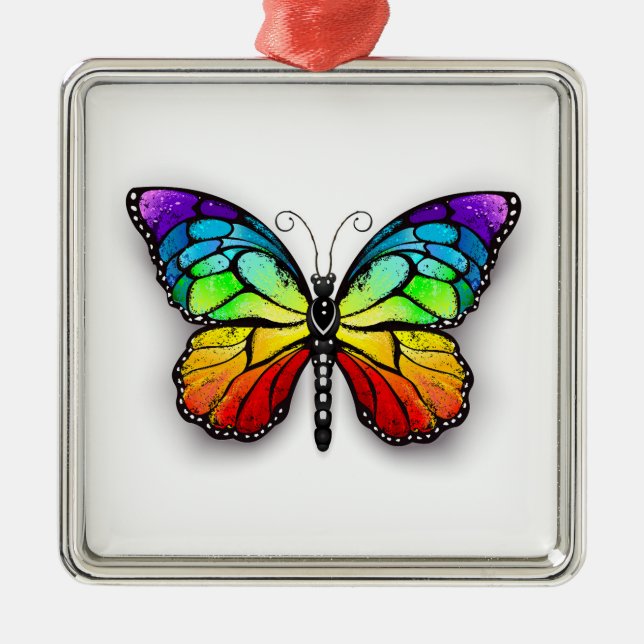 Rainbow butterfly Monarch Julgransprydnad Metall (Framsidan)