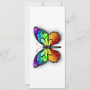 Rainbow butterfly Monarch Julkort