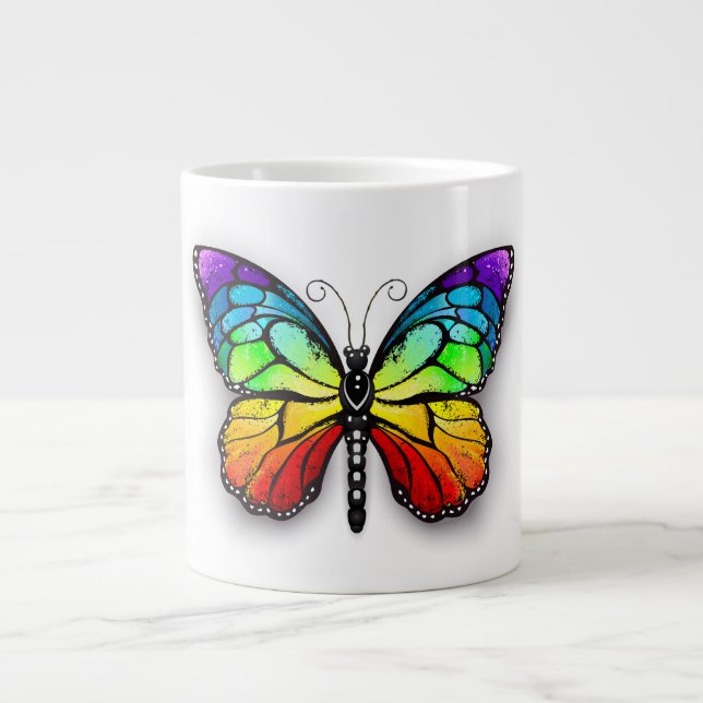Rainbow butterfly Monarch Jumbo Mugg (Framsidan)