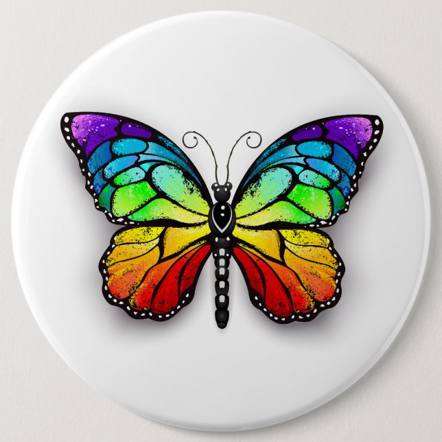 Rainbow butterfly Monarch Knapp (Framsida)