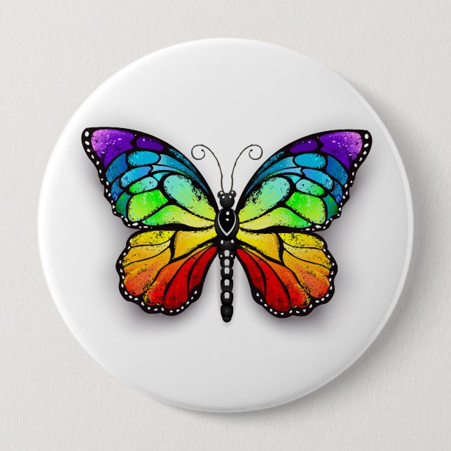 Rainbow butterfly Monarch Knapp (Framsida)