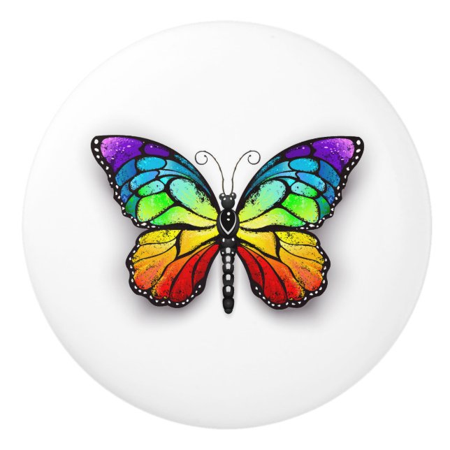 Rainbow butterfly Monarch Knopp (Framsidan)