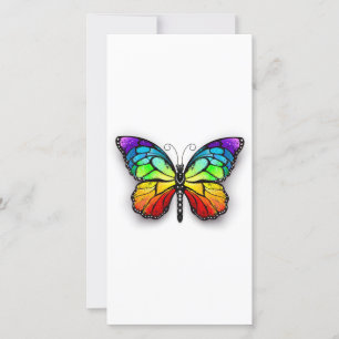 Rainbow butterfly Monarch Kort