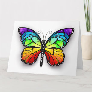 Rainbow butterfly Monarch Kort