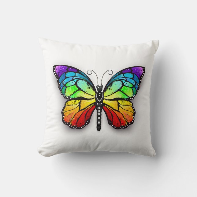 Rainbow butterfly Monarch Kudde (Framsida)