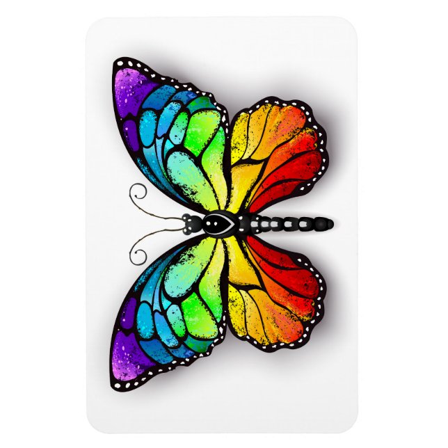Rainbow butterfly Monarch Magnet (Vertikal)