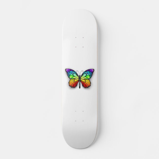 Rainbow butterfly Monarch Mini Skateboard Bräda 18,5 Cm (Framsida)
