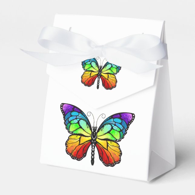 Rainbow butterfly Monarch Presentaskar (Framsidan Sidan)