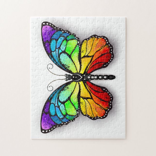 Rainbow butterfly Monarch Pussel (Vertikal)