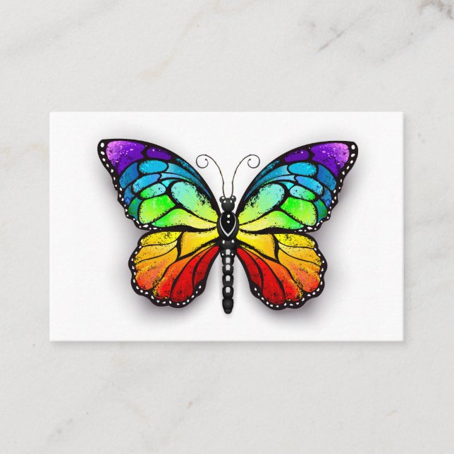Rainbow butterfly Monarch Rabattkort (Framsida)