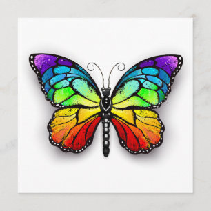 Rainbow butterfly Monarch Rådkort